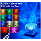 Dynamic Water Pattern Night Light USB 16 Color Rotating Lamp With Remote Control