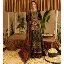 Sara Jahan SJ-1039 Rang-e-Bahar Chiffon Black  4 pc Suit