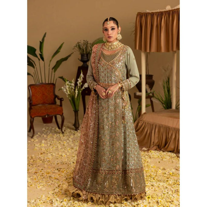 Sara Jahan SJ-1066 Rang-e-Bahar Chiffon Sage Green 4 pc Suit