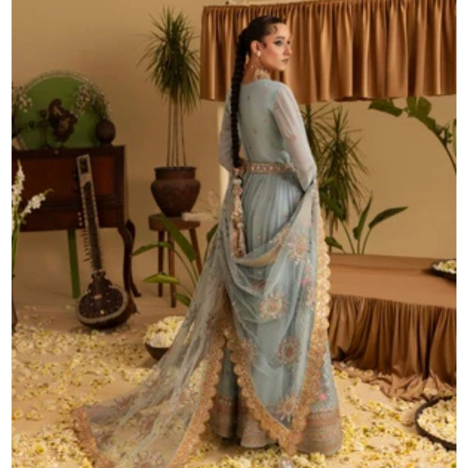 Sara Jahan SJ-1065 Rang-e-Bahar Chiffon Powder Blue 4 pc Suit