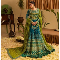 Sara Jahan SJ-1042 Rang-e-Bahar Chiffon Teal 4 pc Suit