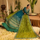 Sara Jahan SJ-1042 Rang-e-Bahar Chiffon Teal 4 pc Suit