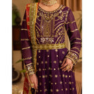Sara Jahan SJ-1040 Rang-e-Bahar Chiffon Plum purple 4 pc Suit