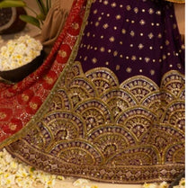 Sara Jahan SJ-1040 Rang-e-Bahar Chiffon Plum purple 4 pc Suit