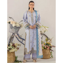 Sara Jahan SJ-1090 Breeze Lawn 26 Lawn Purple Ash 3Pc Suit