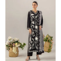 Sara Jahan SJ-200 Breeze Lawn 26 Slub Lawn Black 3Pc Suit