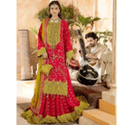 Sara Jahan SJ-1029 Rang-e-Bahar Chiffon Ruby Red 4Pc Suit