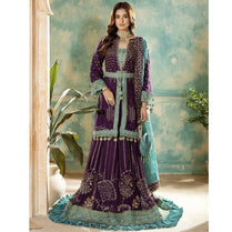 Sara Jahan SJ-1023 Rang-e-Bahar Chiffon Plum 4Pc Suit