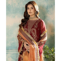 Sara Jahan SJ-1025 Rang-e-Bahar Chiffon Maroon 4Pc Suit