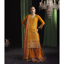 Sara Jahan SJ-1004 Rang-e-Bahar Chiffon Mustard 4Pc Suit