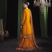 Sara Jahan SJ-1004 Rang-e-Bahar Chiffon Mustard 4Pc Suit