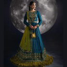 Sara Jahan SJ-1003 Rang-e-Bahar Chiffon Teal 4Pc Suit