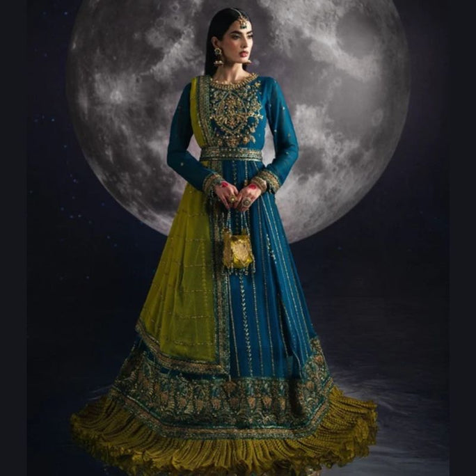 Sara Jahan SJ-1003 Rang-e-Bahar Chiffon Teal 4Pc Suit