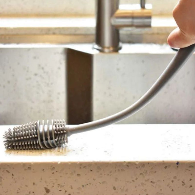 Long Handle Silicone Bottle & Cup Cleaning Brush