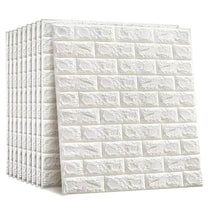 3D White Brick Wall Self Adhesive Foam Wallpaper