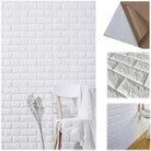 3D White Brick Wall Self Adhesive Foam Wallpaper