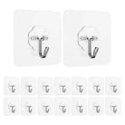 Adhesive Suction Cup Hooks Heavy Duty Wall & Door Hooks Pack of 10Pcs