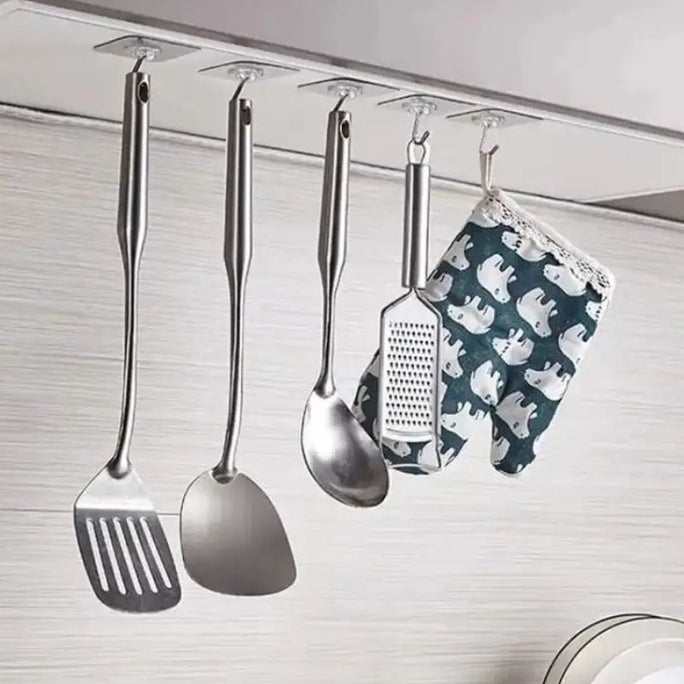 Adhesive Suction Cup Hooks Heavy Duty Wall & Door Hooks Pack of 10Pcs