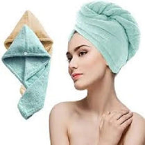 Hair Dryer Cap Towel Wrap 100% Cotton Quick Dry Turban