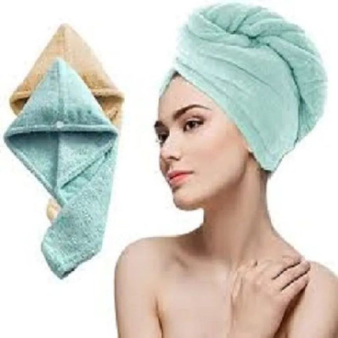 Hair Dryer Cap Towel Wrap 100% Cotton Quick Dry Turban