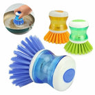 Self Dispensing Dishwashing Brush Kitchen Scrub & Cleaning Brush With Soap Dispenser
