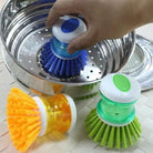 Self Dispensing Dishwashing Brush Kitchen Scrub & Cleaning Brush With Soap Dispenser