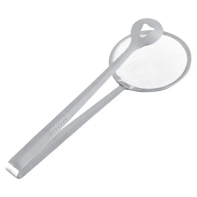 Stainless Steel Frying Oil Strainer Spoon With Clip