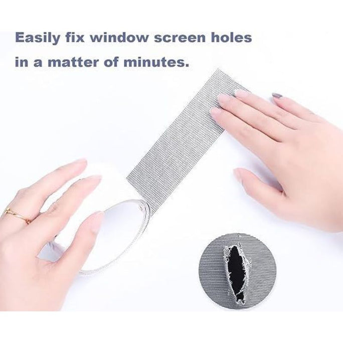 Self Adhesive Window Screen Repair Mesh Tape Anti Insect Mosquito Patch 2 Meter