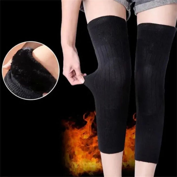 Plush Warm Knee Sleeves Winter Cold Protection For Men & Women