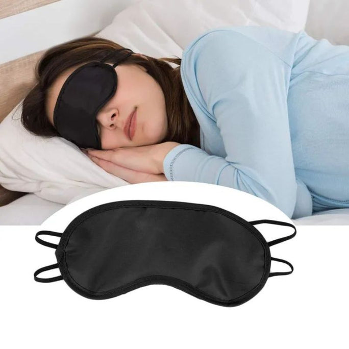 Soft Black Sleeping Eye Mask For Travel