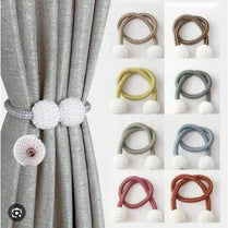Magnetic Pearl Curtain Tiebacks Decorative Rope Holders 1 Pair (Random Color)