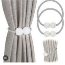 Magnetic Pearl Curtain Tiebacks Decorative Rope Holders 1 Pair (Random Color)