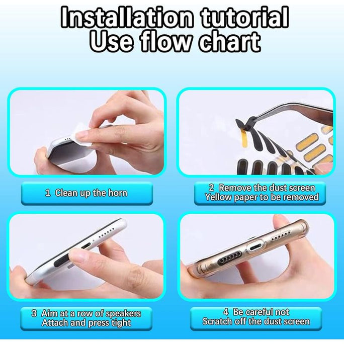 Mobile Phone Dustproof Speaker Mesh Stickers 10 Pcs