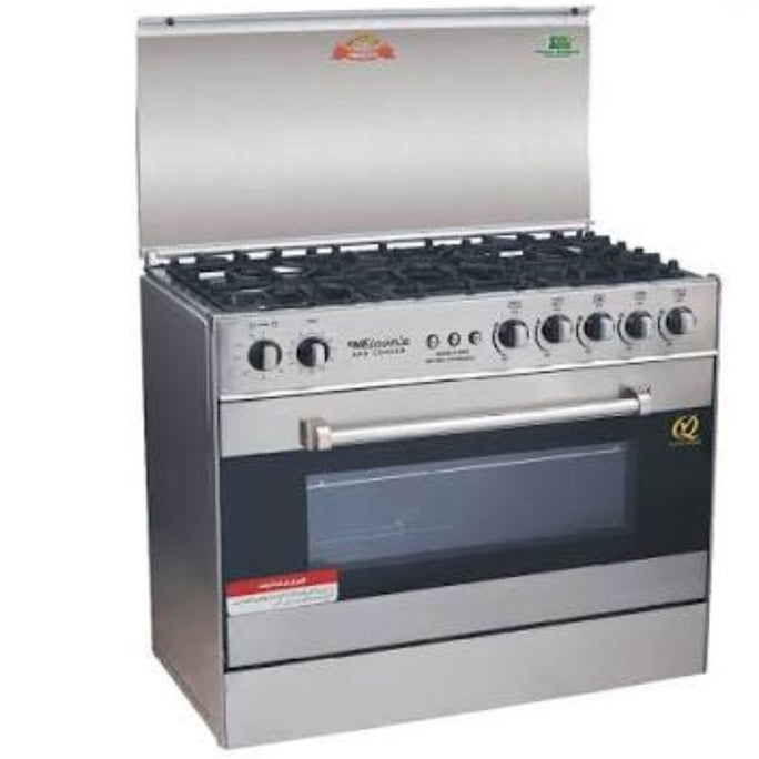 Welcome WC-4000 5 Burner 34" Cooking Range With Heavy Grills Stainless Steel Body