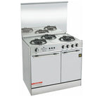 Welcome WC-7000 3 Burner 34" Gas Cooking Range Double Door Stainless Steel Body