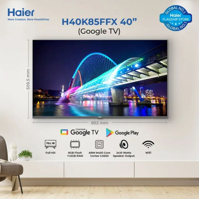 Haier H40K85FFX 40 Inch Full HD Google TV With Official Warranty