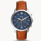 Fossil FS5453 Men’s Chronograph Quartz Brown Leather Strap Blue Dial 44mm Watch