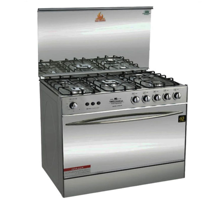 Welcome WC-999 5 Burner 34" Gas Cooking Range Single Door Stainless Steel