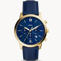 Fossil FS5790 Men’s Chronograph Quartz Leather Strap Blue Dial 44mm Watch