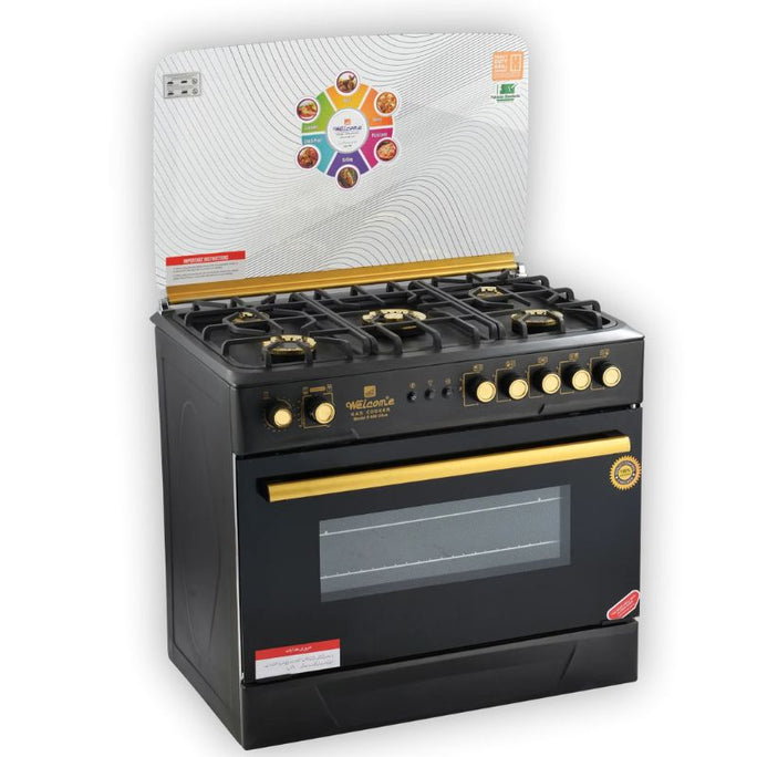 Welcome WC-400-U 5 Brass Burner 34" Cooking Range With EM Coating