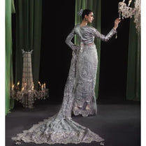 Sara Jahan AD-006 Rang-e-Bahar Masuri Silver 4Pc Suit
