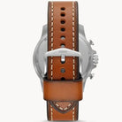 Fossil Men’s Quartz Leather Strap Blue Dial 46mm Watch