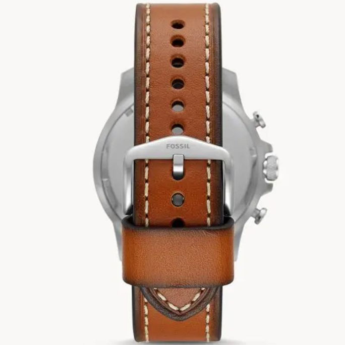 Fossil Men’s Quartz Leather Strap Blue Dial 46mm Watch