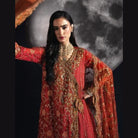 Sara Jahan AD-005 Rang-e-Bahar Chiffon Burnt Orange 4Pc Suit