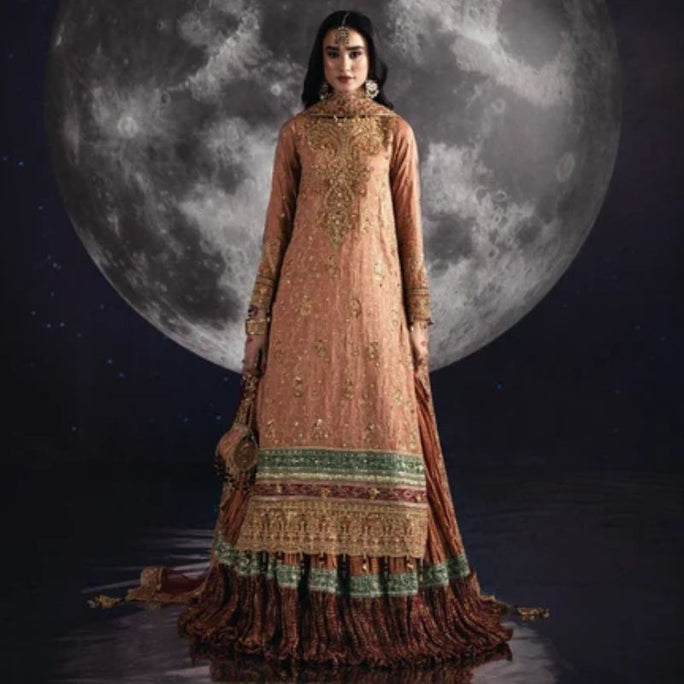 Sara Jahan AD-003 Rang-e-Bahar Silk Salmon 4Pc Suit