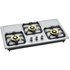 Welcome ST-334 3 Burner Hob Steel 34" With Brass Burners