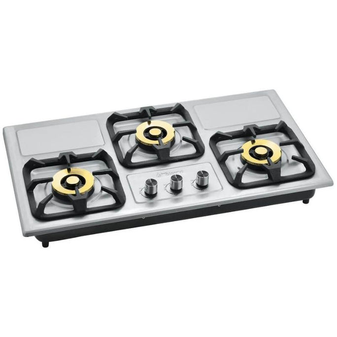 Welcome ST-334 3 Burner Hob Steel 34" With Brass Burners