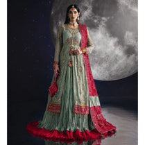 Sara Jahan SJ-1007 Rang-e-Bahar Chiffon Pastel Green 4Pc Suit