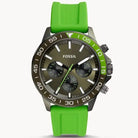 Fossil BQ2501 Men’s Quartz Green Silicone Strap Green Dial 45mm Watch