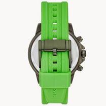 Fossil BQ2501 Men’s Quartz Green Silicone Strap Green Dial 45mm Watch